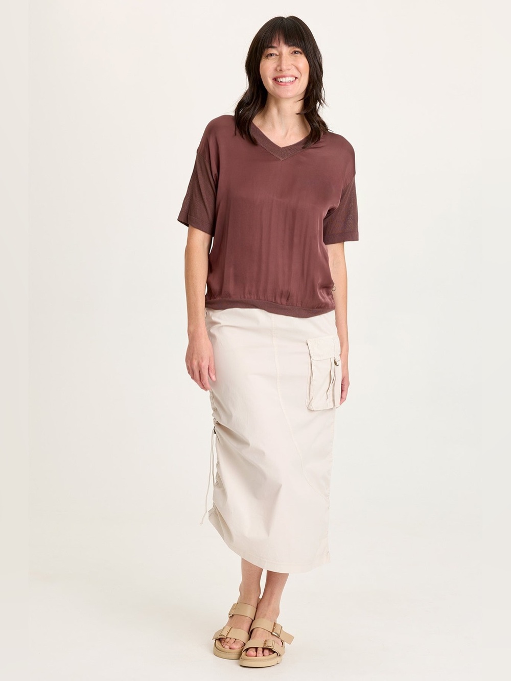 XCVI Bindi Poplin Side Cinch Midi